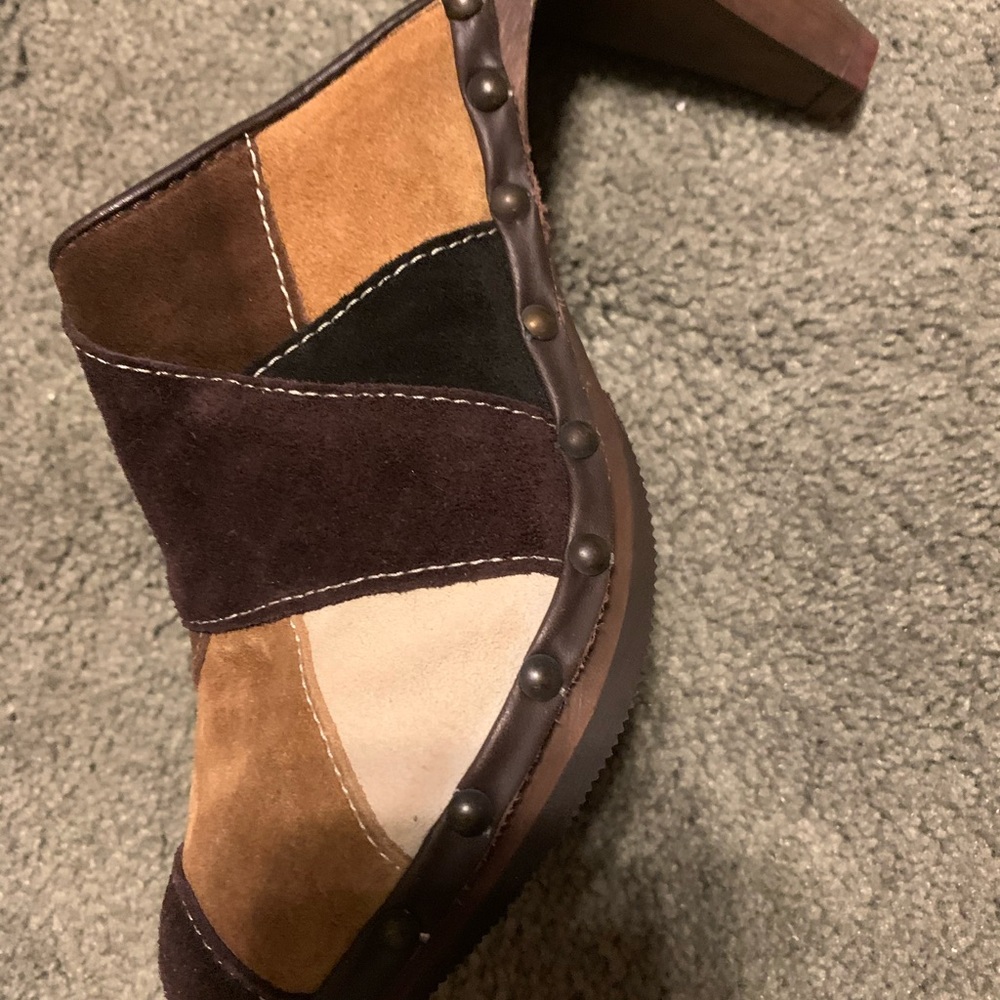 Coach Patchwork Studded Clogs Run Small - image 5